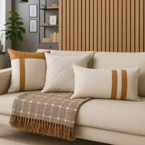 🏡Decore com Elegância: Manta + Capas Premium em Linho