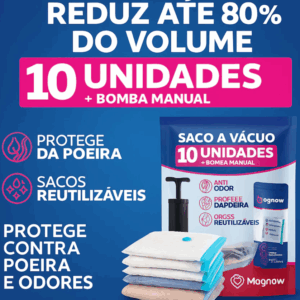 🛍️ Kit Magnow Pack 💼🏡 10 Sacos a Vácuo + Bomba